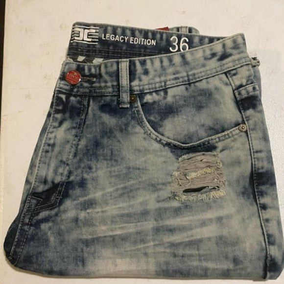 Men's Denim Shorts – Size 38 – Classic Blue Wash – Casual Summer Wear - Picture 3 of 4